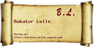 Bakator Lelle névjegykártya